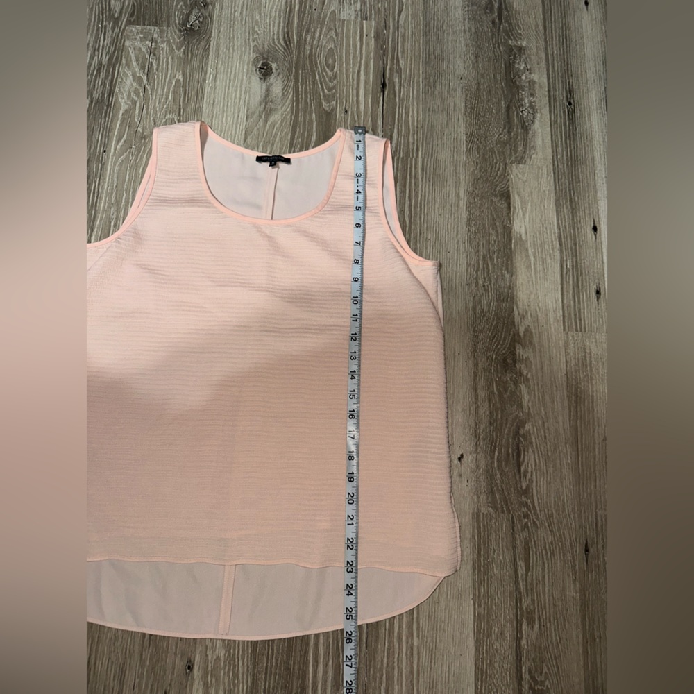 LAFAYETTE‎ 148 Peach Beige Crepe Pleated Plisse Tank Top Medium - Picture 6 of 7